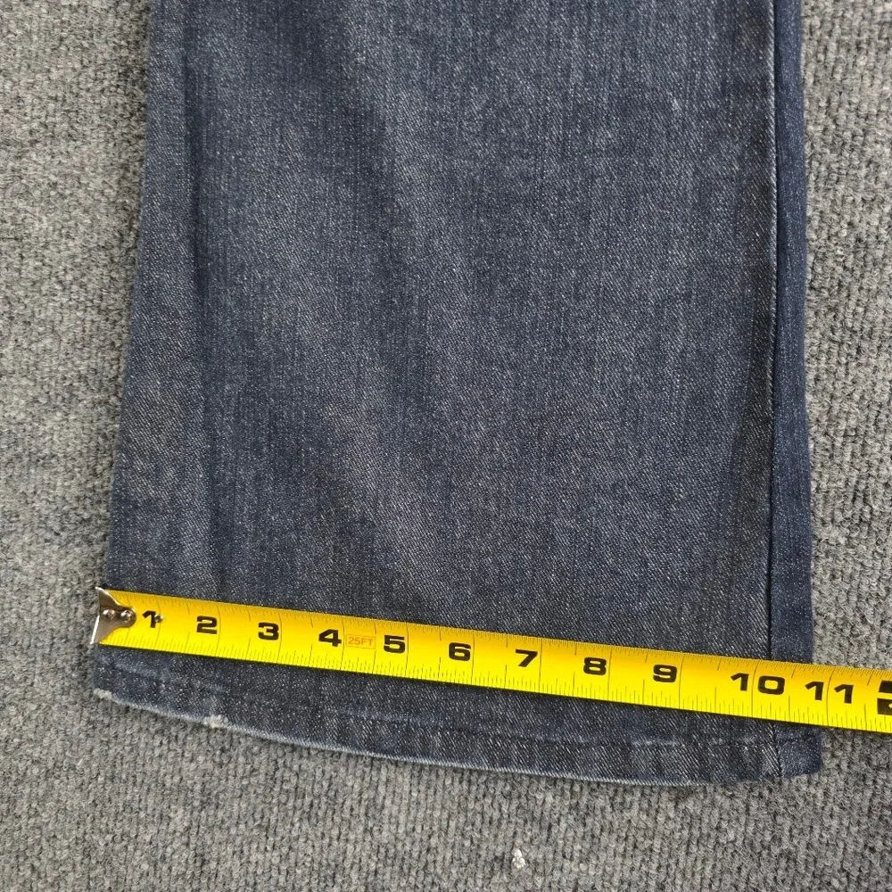 Rewash Vintage Reunion‎ Distressed Flare Jeans Dark Wash Blue Womens 13/31 Curvy
